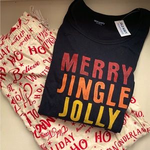 BRAND NEW WITH TAGS!! Oldnavy women’s Holliday pjs!!